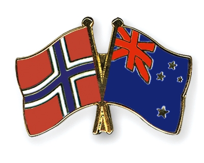 Fahnen Pins Norwegen Neuseeland