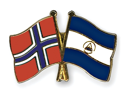 Fahnen Pins Norwegen Nicaragua