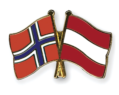 Fahnen Pins Norwegen sterreich