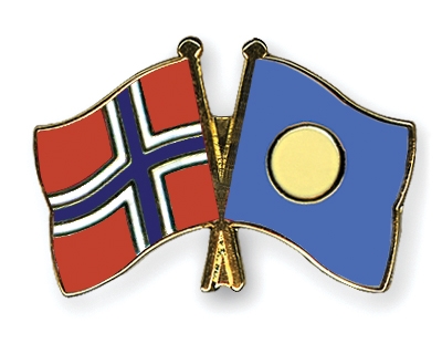 Fahnen Pins Norwegen Palau