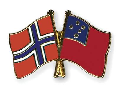 Fahnen Pins Norwegen Samoa