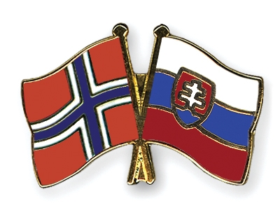 Fahnen Pins Norwegen Slowakei