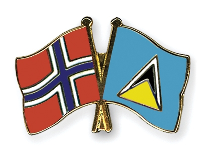 Fahnen Pins Norwegen St-Lucia