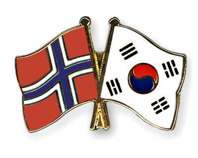 Fahnen Pins Norwegen Sdkorea