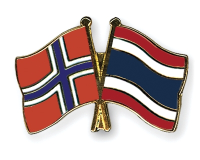 Fahnen Pins Norwegen Thailand