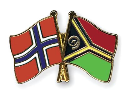 Fahnen Pins Norwegen Vanuatu