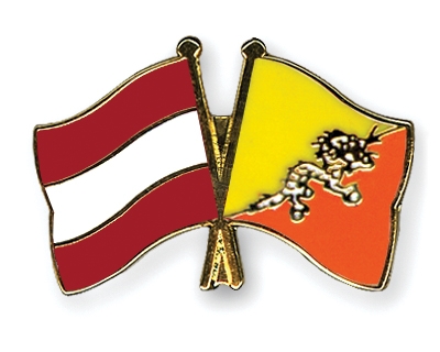 Fahnen Pins sterreich Bhutan