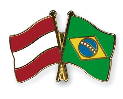 Fahnen Pins sterreich Brasilien