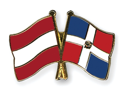 Fahnen Pins sterreich Dominikanische-Republik