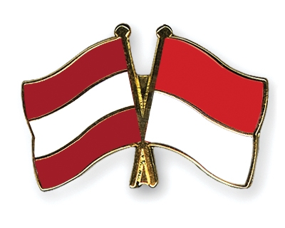 Fahnen Pins sterreich Indonesien