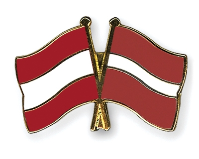 Fahnen Pins sterreich Lettland