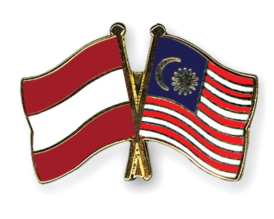 Fahnen Pins sterreich Malaysia