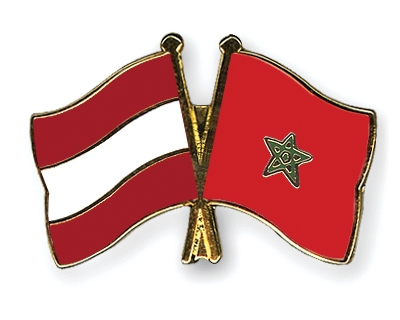 Fahnen Pins sterreich Marokko