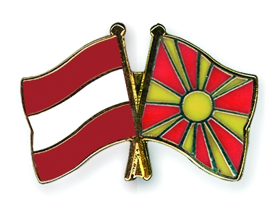 Fahnen Pins sterreich Mazedonien