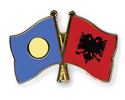 Fahnen Pins Palau Albanien