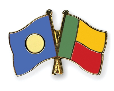 Fahnen Pins Palau Benin