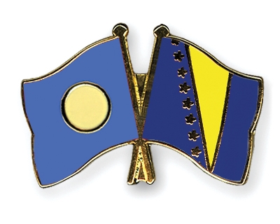 Fahnen Pins Palau Bosnien-und-Herzegowina