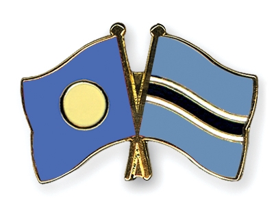 Fahnen Pins Palau Botsuana