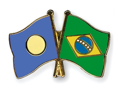 Fahnen Pins Palau Brasilien