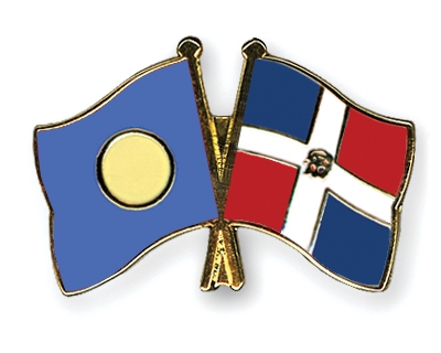 Fahnen Pins Palau Dominikanische-Republik