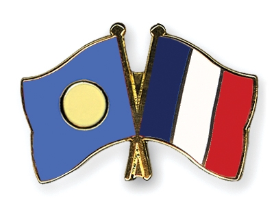 Fahnen Pins Palau Frankreich