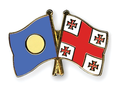 Fahnen Pins Palau Georgien