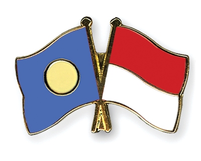 Fahnen Pins Palau Indonesien