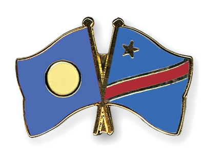 Fahnen Pins Palau Kongo-Demokratische-Republik