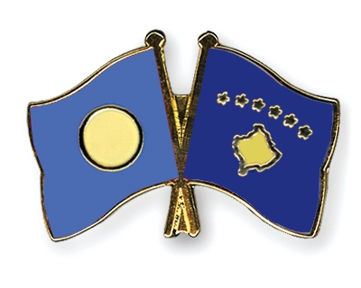 Fahnen Pins Palau Kosovo