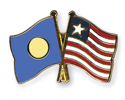 Fahnen Pins Palau Liberia
