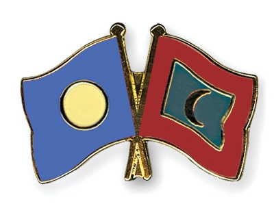 Fahnen Pins Palau Malediven