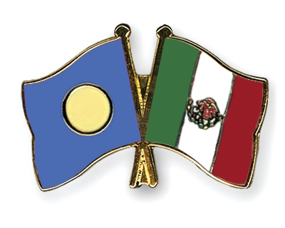 Fahnen Pins Palau Mexiko