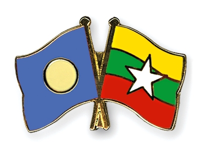 Fahnen Pins Palau Myanmar