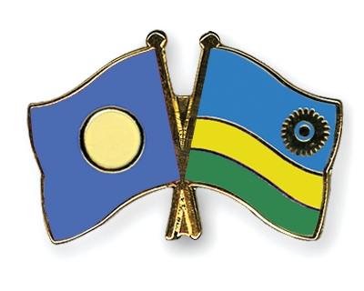 Fahnen Pins Palau Ruanda