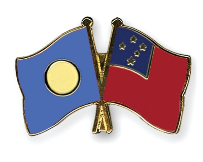 Fahnen Pins Palau Samoa