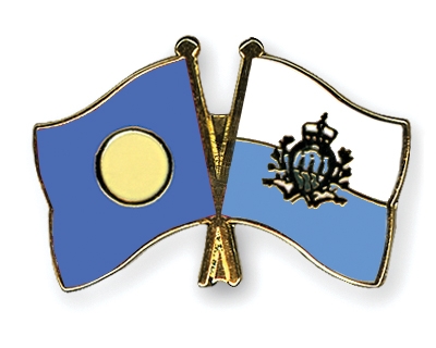 Fahnen Pins Palau San-Marino