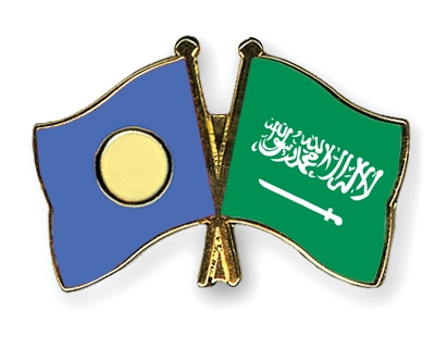 Fahnen Pins Palau Saudi-Arabien