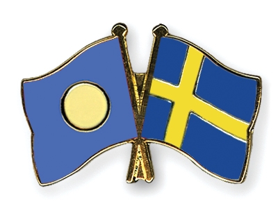 Fahnen Pins Palau Schweden