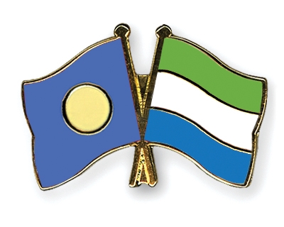 Fahnen Pins Palau Sierra-Leone