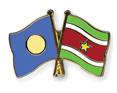 Fahnen Pins Palau Surinam