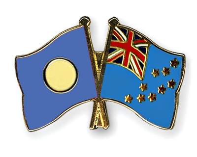 Fahnen Pins Palau Tuvalu