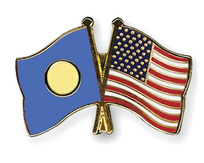 Fahnen Pins Palau USA