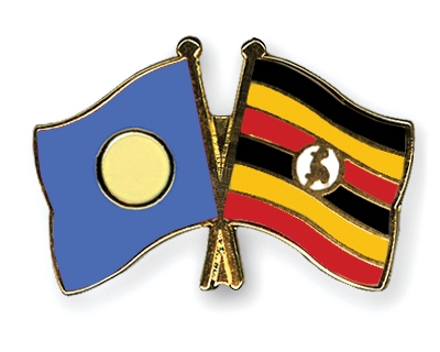 Fahnen Pins Palau Uganda