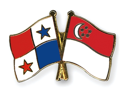 Fahnen Pins Panama Singapur