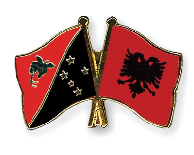 Fahnen Pins Papua-Neuguinea Albanien