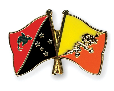 Fahnen Pins Papua-Neuguinea Bhutan