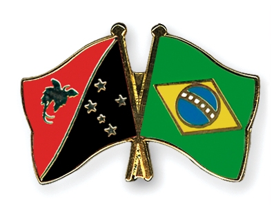 Fahnen Pins Papua-Neuguinea Brasilien