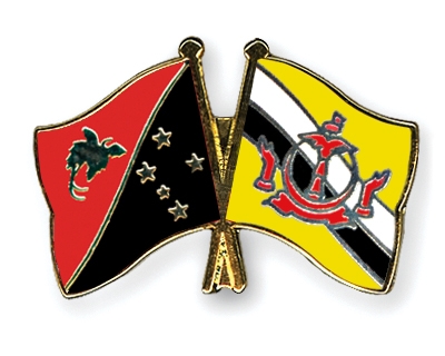 Fahnen Pins Papua-Neuguinea Brunei-Darussalam