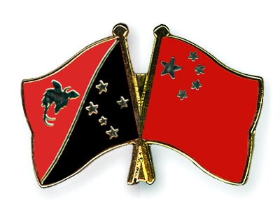 Fahnen Pins Papua-Neuguinea China