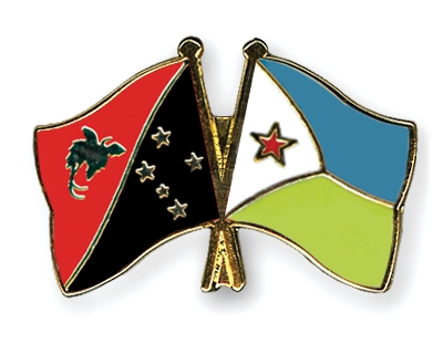 Fahnen Pins Papua-Neuguinea Dschibuti